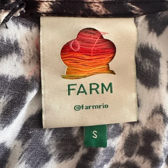 Farm Rio Leopard V-Neck Midi Women's Dress  Small - Picture 8 of 9